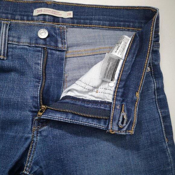 Levi's 315 Ladies Size W28 / L32 Medium Wash Shaping Bootcut Jeans - Picture 11 of 16